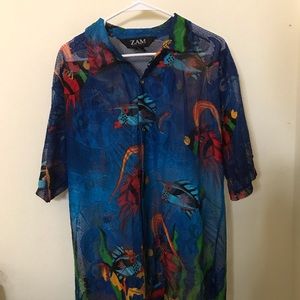 See through fish shirt